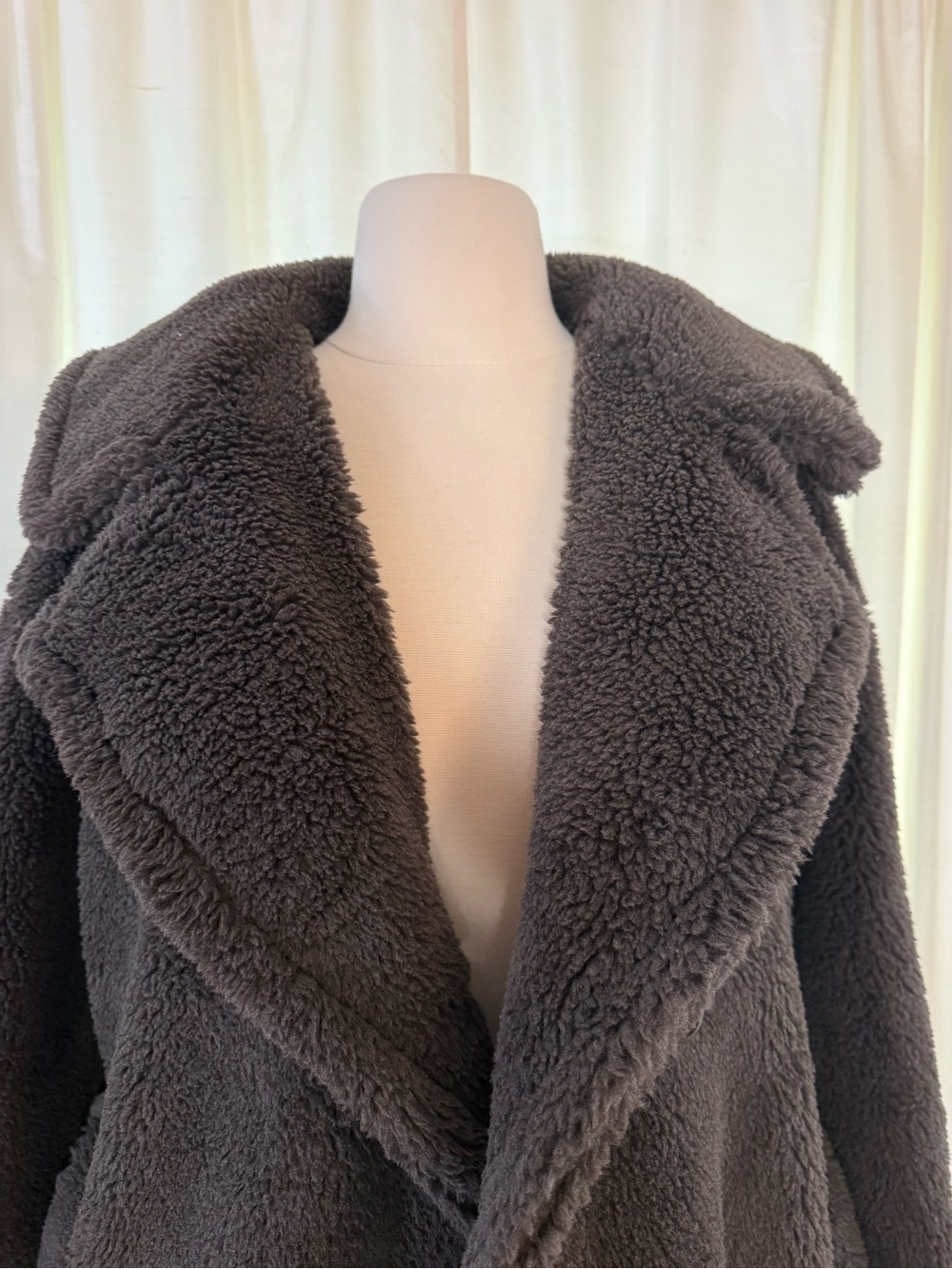 Gap Brown Sherpa Long Coat- Medium - Picture 7 of 11